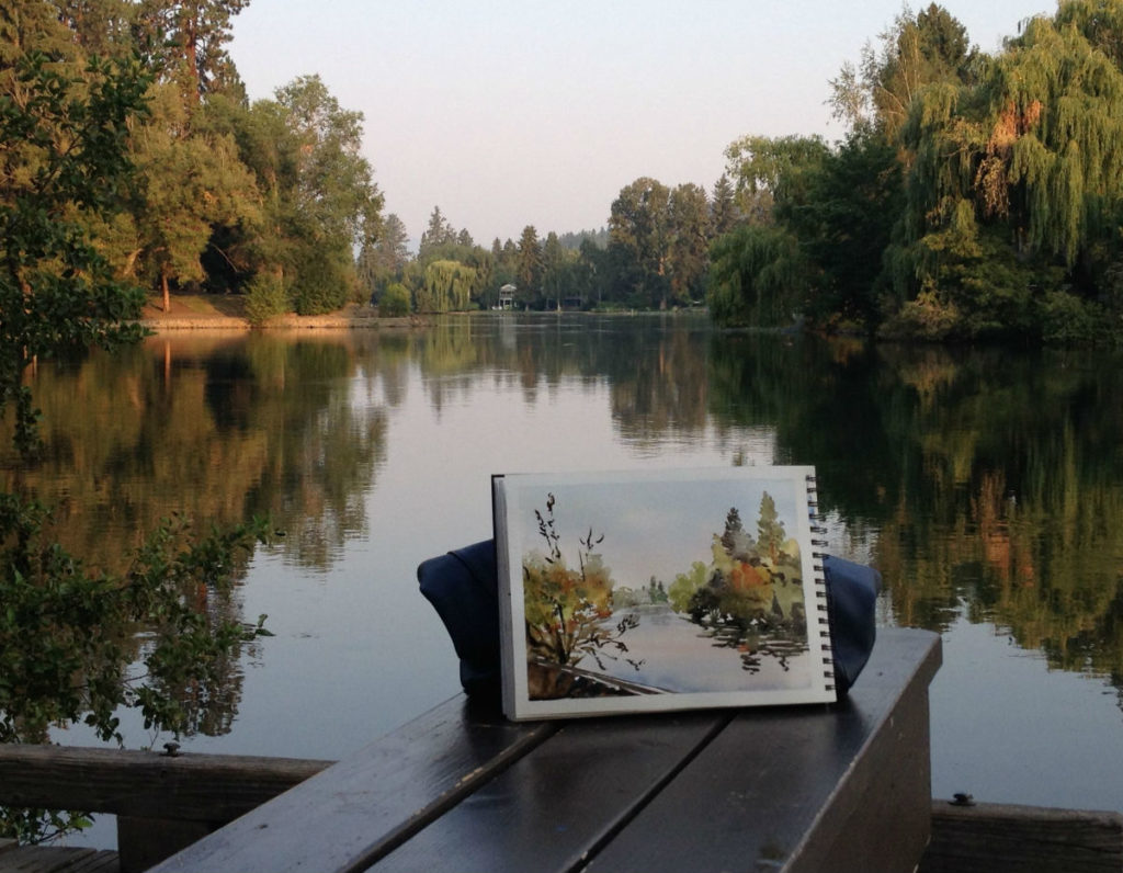 Deschutes River plein air